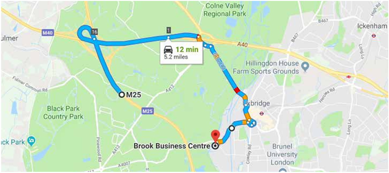 Travelling By Car Map